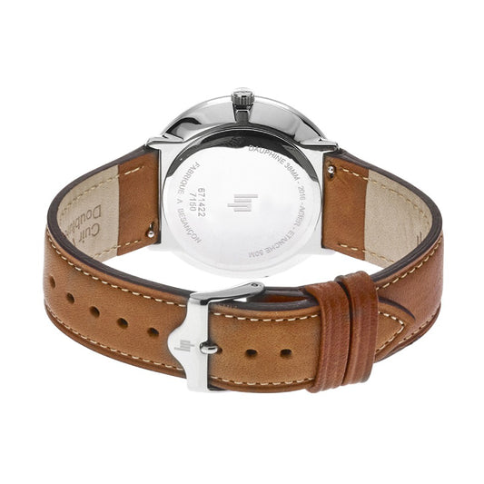 LIP - Montre Homme Dauphine Marron Silver 38 mm